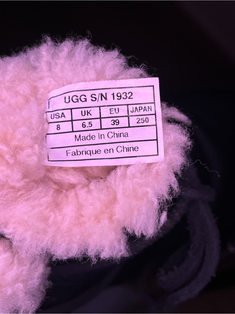 Black Leather UGG Shearling-Lined Ankle Boots - Picture 8 of 8